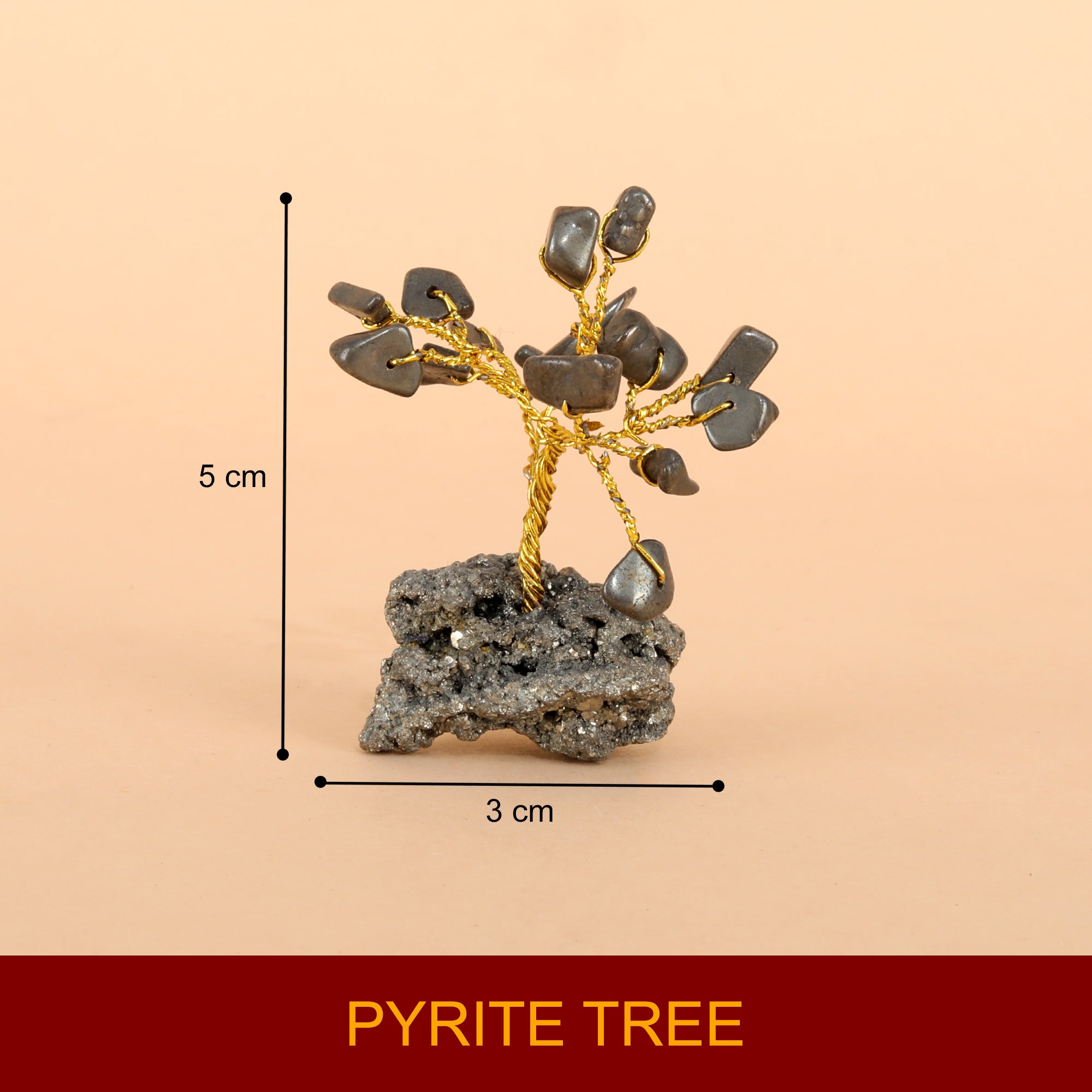 Small Pyrite Crystal Money Tree with Evil Eye Bracelet Combo | Wealth & Protection Healing Set | Positive Energy Home Decor & Nazar Protection Gift