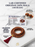 Hariaura 108 Beads Original Panchmukhi Rudraksha Mala (8mm) with Lab Tested Certificate | Natural 5 Mukhi Rudraksh Jap Mala for Meditation, Pooja & Spiritual Use