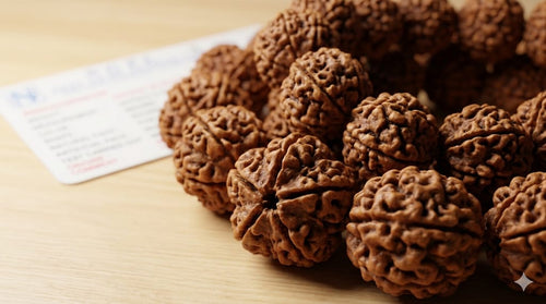 Hariaura 108 Beads Original Panchmukhi Rudraksha Mala (8mm) with Lab Tested Certificate | Natural 5 Mukhi Rudraksh Jap Mala for Meditation, Pooja & Spiritual Use