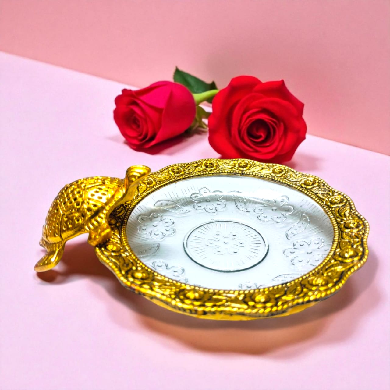 Hariaura Metal Tortoise with Glass Plate for Vastu & Feng Shui | Wealth, Stability & Good Luck Symbol | Decorative Home & Office Table Decor