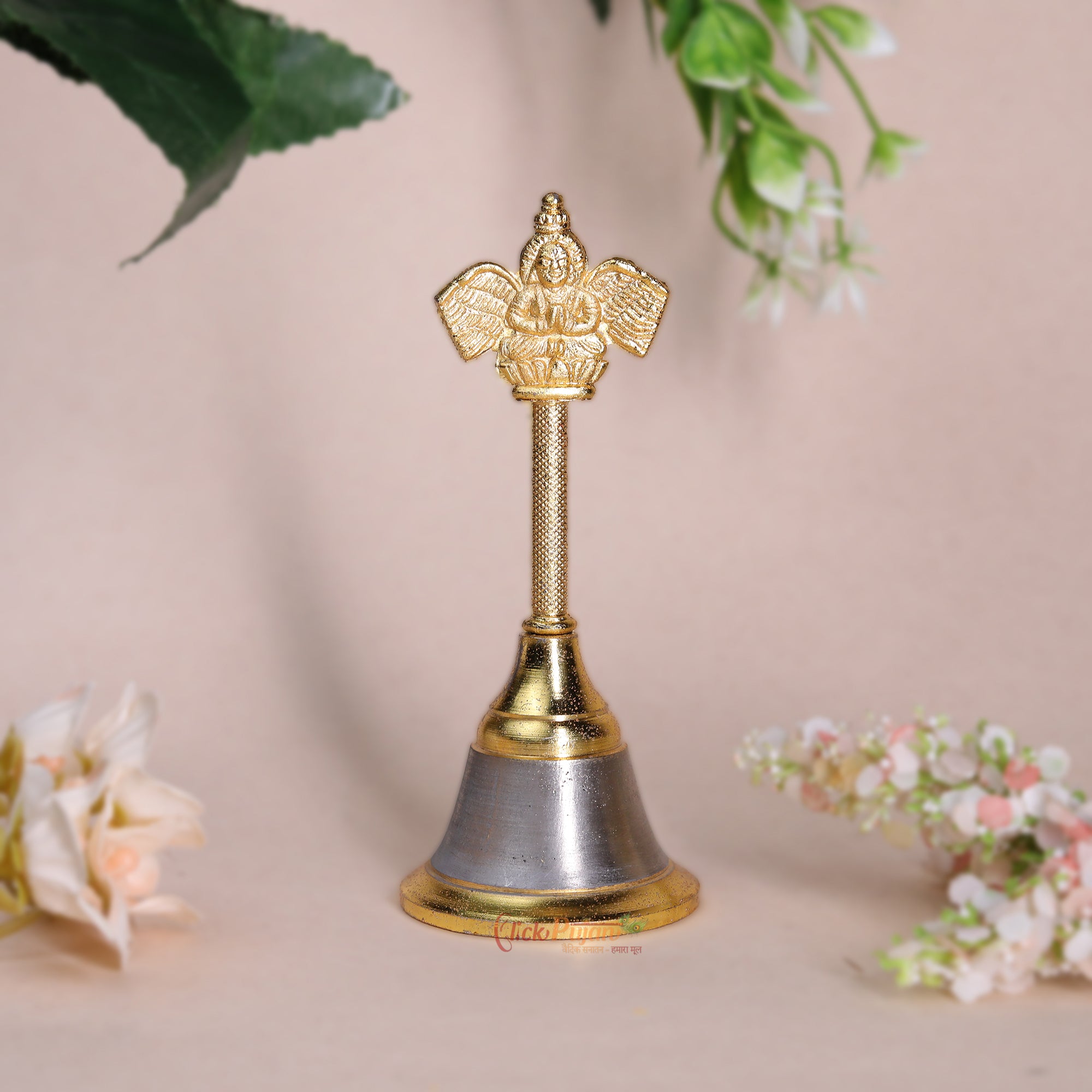 Hariaura Garud Ghanti Temple Bell for Pooja | Garuda Hanging Bell for Home Temple & Mandir | Sacred Aarti Bell for Spiritual Rituals, Vastu & Temple Decor
