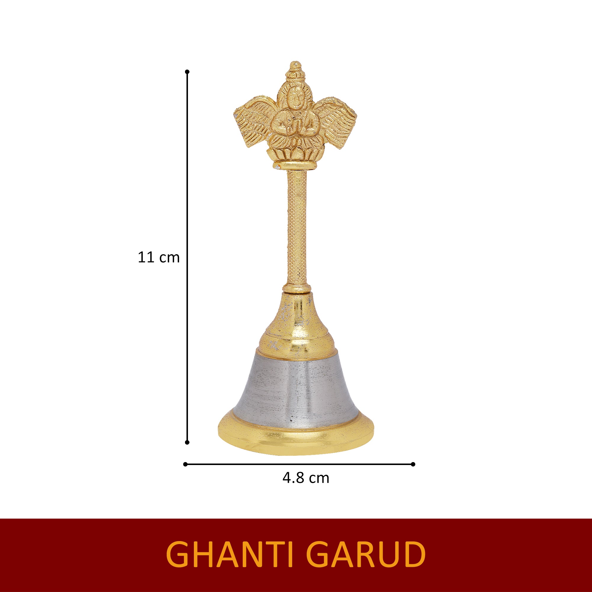Hariaura Garud Ghanti Temple Bell for Pooja | Garuda Hanging Bell for Home Temple & Mandir | Sacred Aarti Bell for Spiritual Rituals, Vastu & Temple Decor
