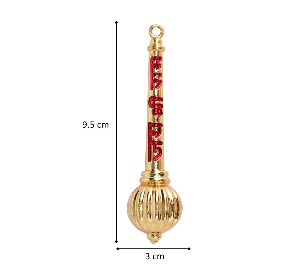 Hanuman Gada Combo for Car Dashboard & Table | Standing Bajrangbali Gada Idol with Free Hanging Gada | Spiritual Protection Decor | Gift Item