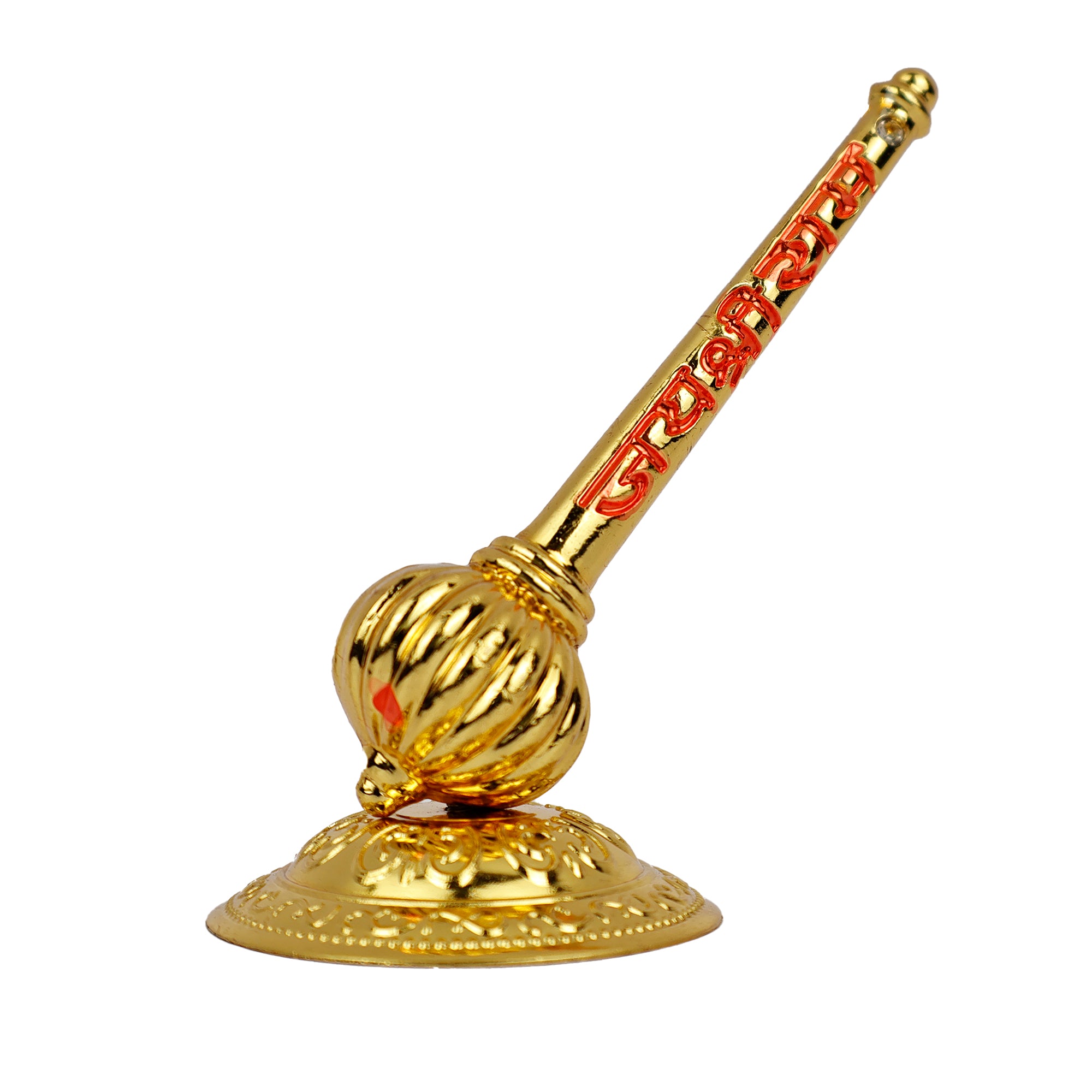 Hariaura Hanuman Gada Standing Idol | Bajrang Bali Gada Symbol for Home Temple, Office Desk & Car Dashboard | Spiritual Decor for Strength, Protection & Positive Energy