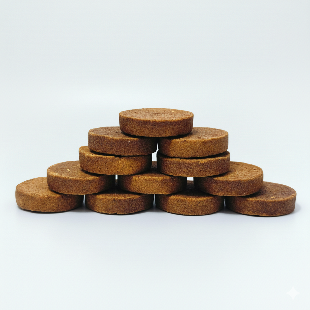 Hariaura Natural Cow Dung Cakes (Uple) – Set of 10 | Pure Gomay for Havan, Pooja, Agnihotra & Spiritual Rituals | Eco-Friendly & Traditional