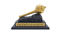 Hariaura Hanuman Gada with Base Stand | Decorative Metal Hanuman Mace for Home Mandir, Pooja Room & Office | Bajrang Bali Gada Showpiece for Spiritual Décor, Vastu & Gifting