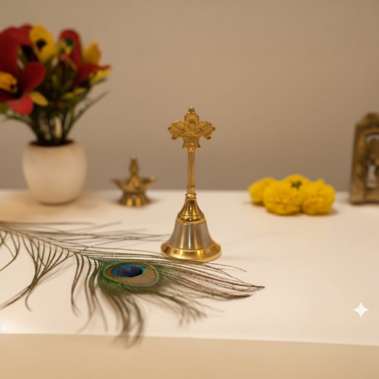 Hariaura Garud Ghanti Temple Bell for Pooja | Garuda Hanging Bell for Home Temple & Mandir | Sacred Aarti Bell for Spiritual Rituals, Vastu & Temple Decor