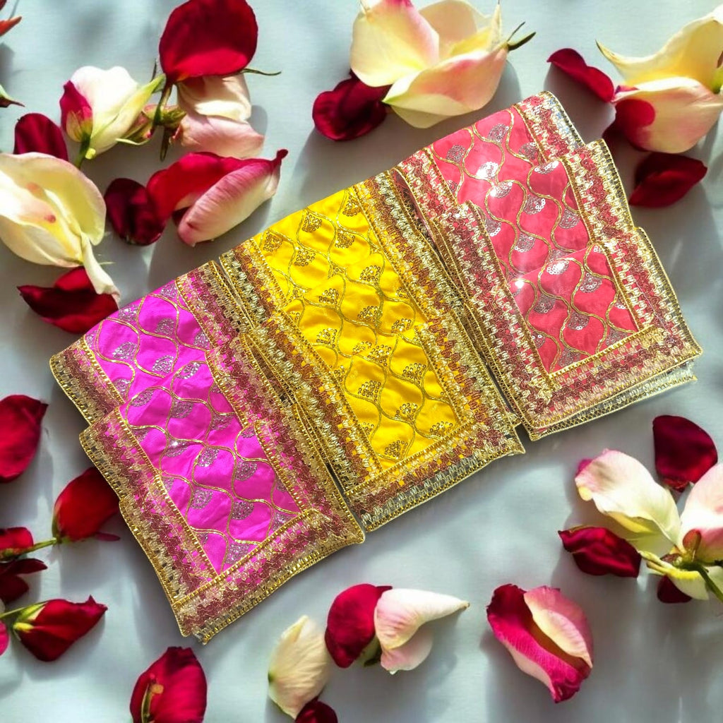 Chunni Set for Pooja – Set of 9 Small Chunni | Mini Dupatta for Mandir, Navratri, Mata Rani, Return Gifts & Religious Functions