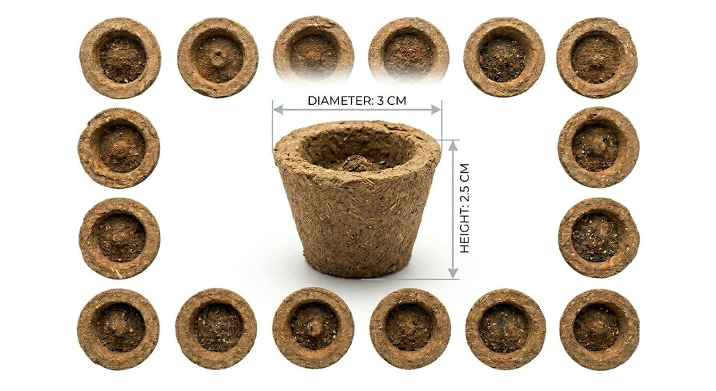 Hariaura Hawan Cups from Desi Cow Dung with 21 Herbs & Navgraha Infusion | Made by Rural Women | Ready-to-Use Gomay Havan Cups for Pooja, Agnihotra & Spiritual Cleansing (Set of 15)