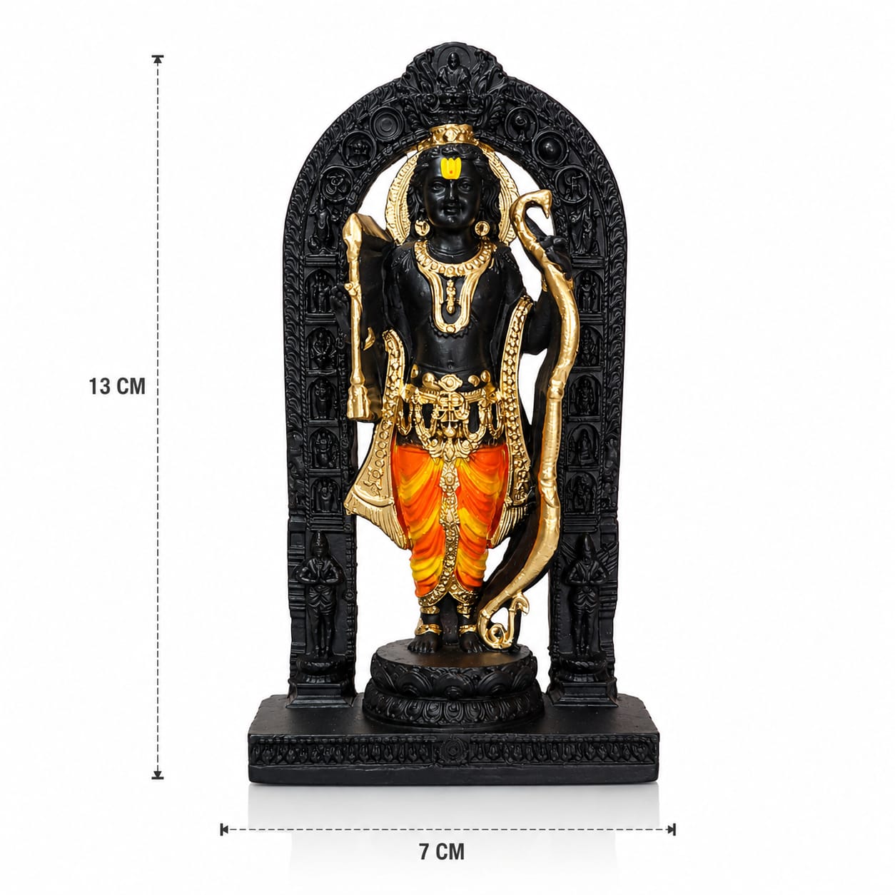 Hariaura Ramlala Idol 5 Inch | Resin Ram Lalla Murti for Home Mandir & Pooja | Decorative Shri Ram Statue for Temple, Office & Spiritual Gifting